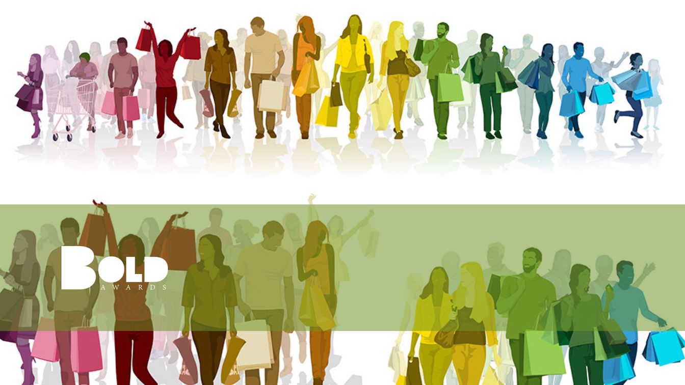 Main image fr a BOLD Awards blog on using crowds of shoppers to check point of sale material