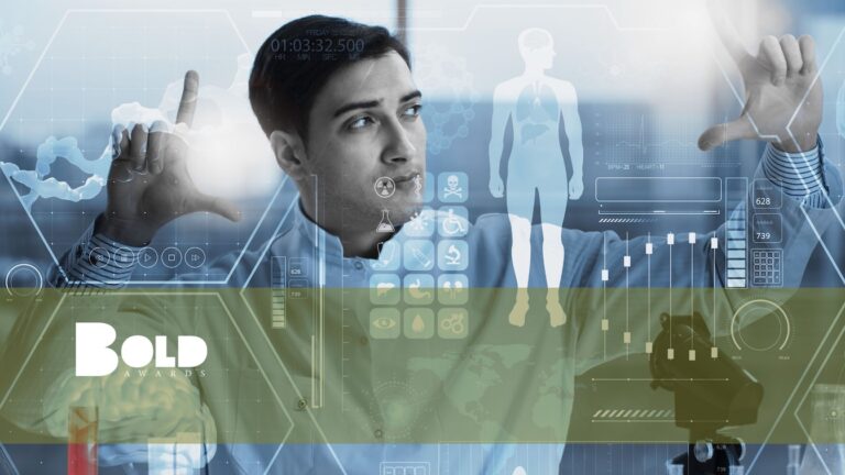 Main image for a BOLD Awards blog on rising healthtech startups, plus the healthtech companies that won category awards at BOLD Awards VI in 2025