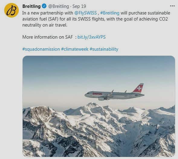 Rebranding Breitling watches added emphasis to sustainability
