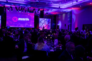 Tables of people at a cybersecurity awards evening, in a BOLD Awards blog