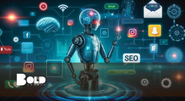 Main image for a BOLD Awards article on 50+ AI-driven marketing tools